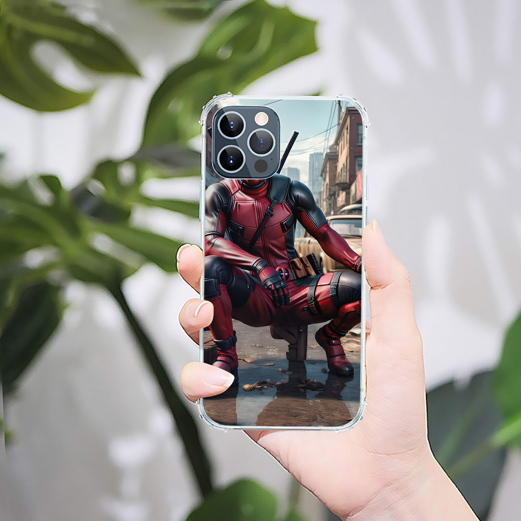（画像用） Deadpool デッドプール 【iPhone 12シリーズ対応】透明スマホケース（クリアソフトケース）